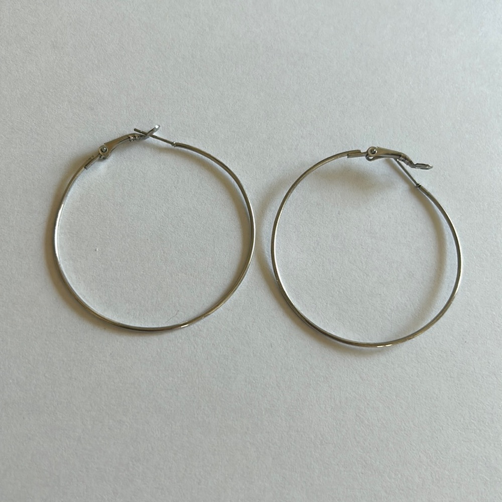 Silver hoops